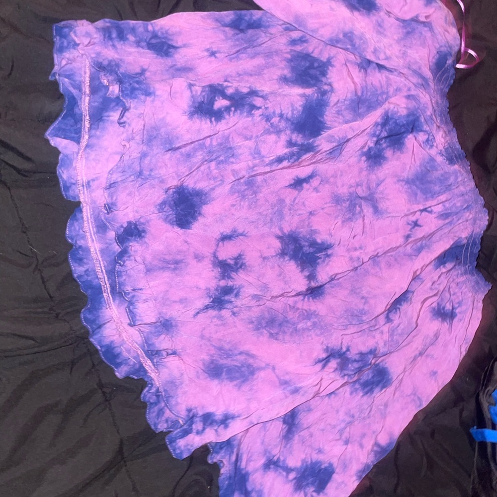 Pink and purple tie dye flowy blouse